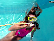 Cute Teen 18+ Irina Poplavok Swims Naked Underwater