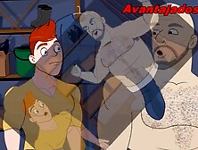 Gay Cartoon Sex Orgy With Muscular Men In Various Uniforms