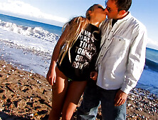 Lover fisting blond skank heavy at beach