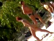 My Beach Spy Cam Video Of A Cute Redhead Coming Out Of The Water