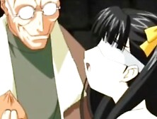 Two submissive anime chicks dominated by one guy and fucked rough