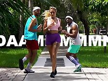 BANGBROS - Jogging MILF Stephanie Love Catches The Attention Of Brickzilla & Dwayne Foxxx