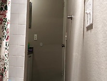 Blonde Mom Changing Clothes Hiddencam Bathroom