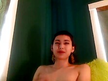 Ladyboy Jerks Her Dick To A Liquid Cumshot