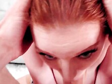 Redheaded Vixen MADISON MORGAN Fingers Her Puffy Pink Pussytunnel - POV