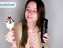 Moist throats sounds ???????? Imagine your ramrod instead of my ice cream ???? ASMR