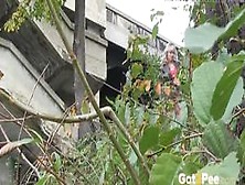 Blonde Pissing Under The Bridge (Ava Delanie)