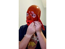 Swallowing 5 Loads In Latex Hood