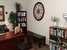 Dirty mom sucking fat black schlong at work