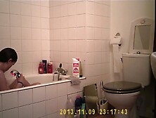 French Hairy Teen Spied Shower