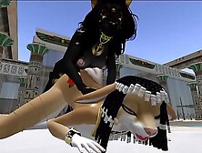 Lady Bastet of Egypt uses her servent girl