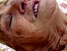 ugly 90 years cougar grandmother deep plowed