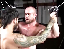 Electro Torments - Bound Hunk Faces Electrical Shock in Basement Dungeon