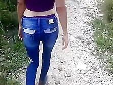 Thong Showing While Walking