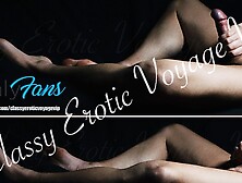 Giant Schlong Solo Uncut Male Masturbating Spunk on his own Hand and Feet Exposure