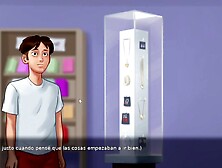 Stepsister masturbates on web camera - Summertime Saga