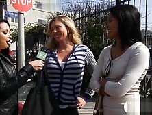 Two ladies pursuaded to masturbate pussies for money