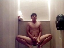 Pervert Man In Public Bathroom