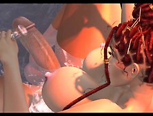 FUTA taking a bath and wine make her to grow a big meat (SECOND LIFE)