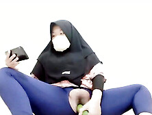 Hot Indonesian Hijab Aunty Fucks Herself with Cucumber - Rianicute