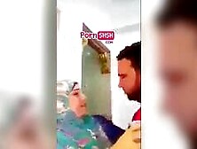 pornSHSH. com - deep kissing with arab mother in law