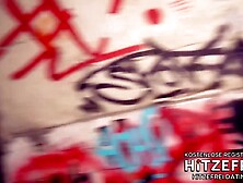 Public Sex in Germany: Slender Brunette hair Teen