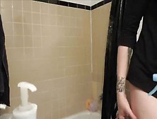 Nice Brunette Sniffing Her Own Shit After Pooping