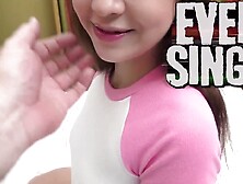 Amazing 19 yr mature newbie with small melons blows penis