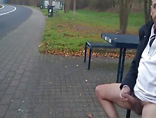 German Daddy Wanking Outdoor