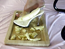 I Crush Bananas with My Beautiful Legs in High Heels