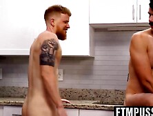 Hair Bear Hunter - Big & Busty MILF Strips Down For A Wild Kitchen Counter Fuck