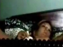 Quick masturbation of my mummy on bed