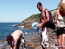 Amateur Beach,  Anal Threesome,  German