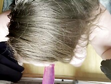 POINT OF VIEW Suck Job with Pink Dildo in Dark Lingerie - on my Knees for you