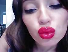 Sexy Chick With Red Lipstick