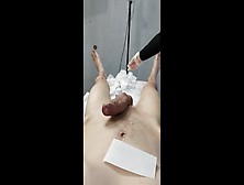 Boy Orgasm Twice On His Esthetician While She Wax Him