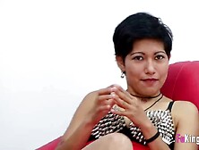 Davinia Hernández is a kinky chick with short hair ready to be plowed