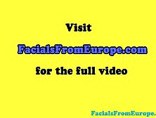 Facial Loving Euro Babe Cock Drooling