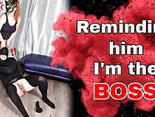Reminding him who's boss! Femdom Wrestling Female Domination BDSM Pussy Licking Face Sitting Real