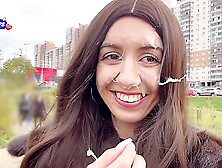 Stranger Came Massively On My Face In Car After Helping Fix It - Crazy Public Cumwalk