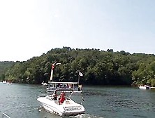 Dancing And Partying Topless On A Boat