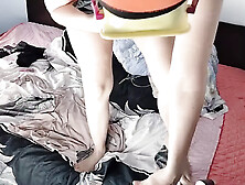 Amateur Wife Fingers Her Ass for the First Time Until Orgasm.  Hairy Latin Pussy,  Big Ass.