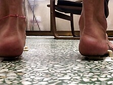 Cumming On My Submissive's Feet After A Long Barefoot Day And Training