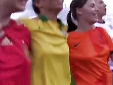 Horny soccer girls love to get naked