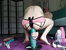 Riding My Massive Dildo,  Xxxcalibur From Hankey's Toys!