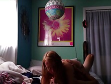 Strawberry Blonde Rides Her BF Till She Cums