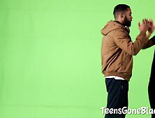 Glamorous gal zealously sucking the cock of and rammed by a ebony stud