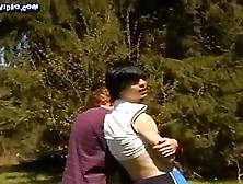 Outdoor Threesome Young Gay Twinks Fun