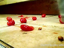 Wooden Sandsal Clogs crush tomatoes