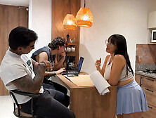 Busty Colombian Teen Cheats on Boyfriend with His Best Friend - Rough Doggy Style & Cowgirl Riding